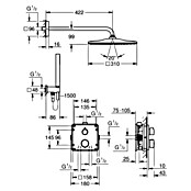 Grohe Douchesysteem met Vitalio 310 (Chroom, Diameter douchekop: 31 cm) | BAUHAUS