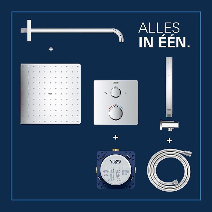 Grohe Douchesysteem met Vitalio 310 (Chroom, Diameter douchekop: 31 cm) | BAUHAUS