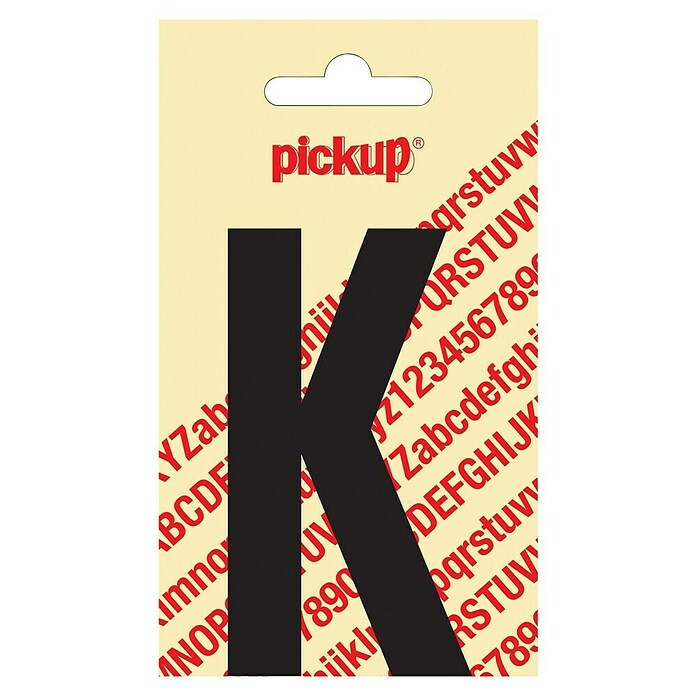 Pickup Etiqueta adhesiva (Motivo: K, Negro, Altura: 90 mm)