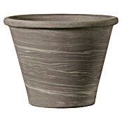 Deroma Pflanztopf Vasum Duo (Außenmaß (Ø x H): 17 x 12,6 cm, Naturmaterialien, Graphit-Weiß) | BAUHAUS