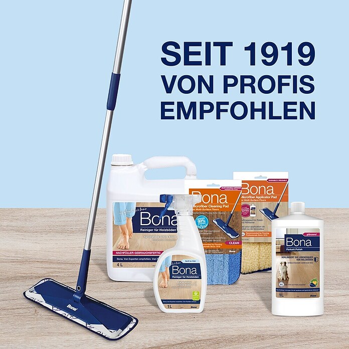 Bona Parkettreiniger (1 l, Flasche mit Sprühpistole)