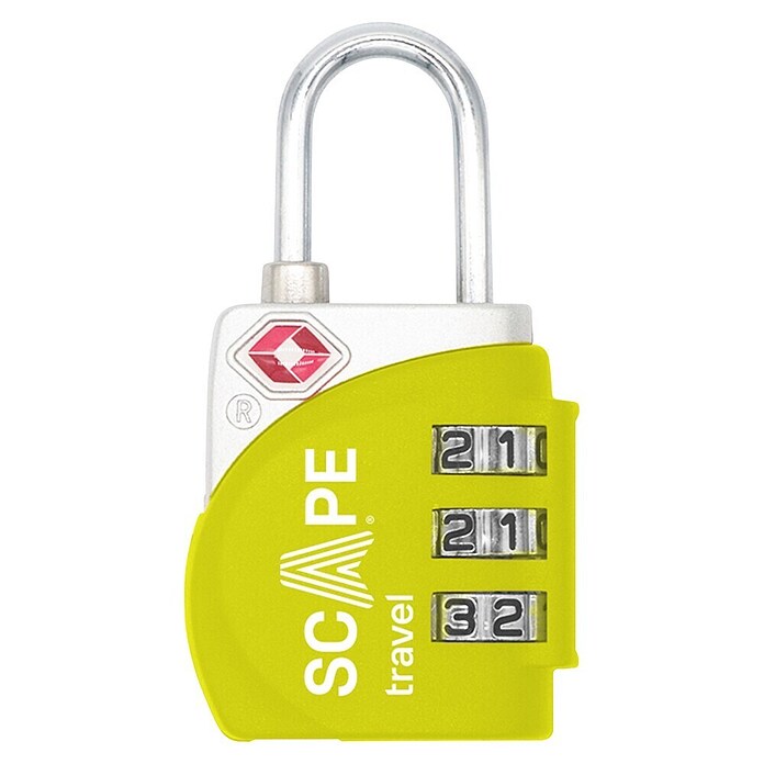 Scape Candado con combinación (Zamak, Número de dígitos en combinación: 3 ud., Amarillo) | BAUHAUS