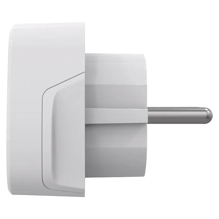 Scape Adaptador de viaje EU x2 - Blanco - Adaptador de enchufe eléctrico de plástico blanco con una sola clavija metálica.