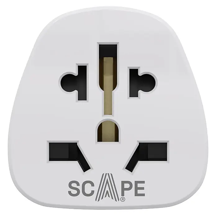 Scape Adaptador de viaje EU x2 - Blanco - Adaptador de viaje universal blanco con varios tipos de enchufes.
