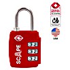 Scape Candado con combinación (Zamak, Número de dígitos en combinación: 3 ud., Rojo) | BAUHAUS