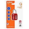 Scape Candado con combinación (Zamak, Número de dígitos en combinación: 3 ud., Rojo) | BAUHAUS