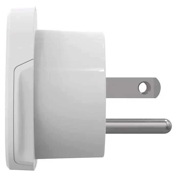 Scape Adaptador de viaje USA - Blanco - Adaptador de viaje blanco con dos clavijas plateadas planas y redondas.