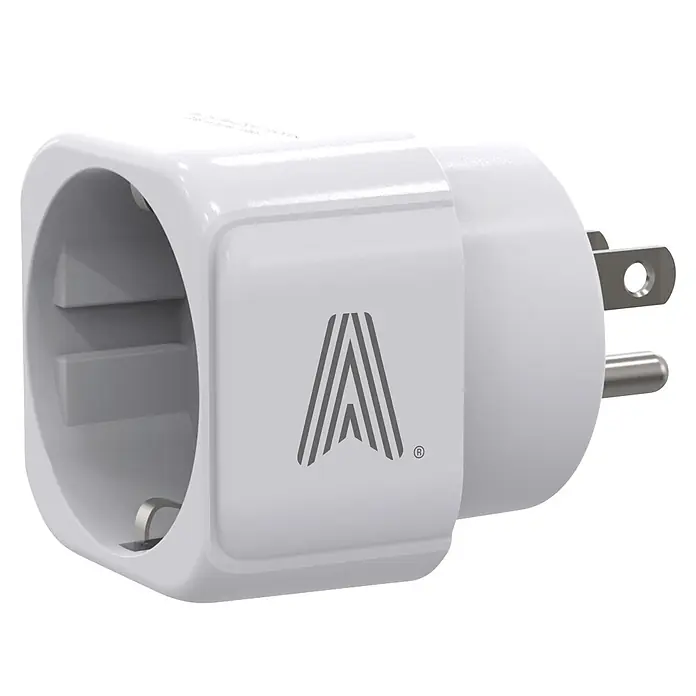 Scape Adaptador de viaje schuko USA - Blanco - Adaptador eléctrico de plástico blanco con una toma y clavijas tipo EE. UU.