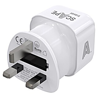 Scape Adaptador de viaje schuko (Apto para: Gran Bretaña)