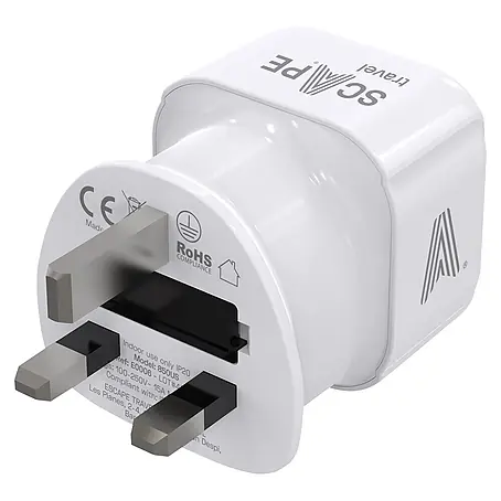 Scape  Adaptador de viaje schuko UK