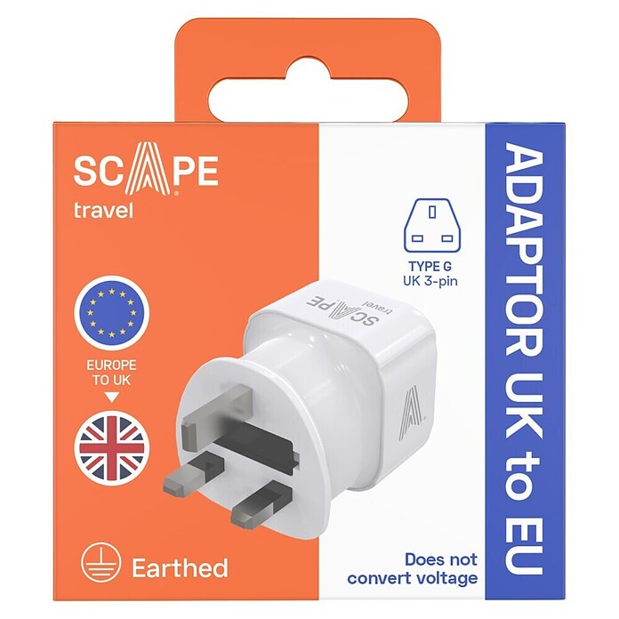 Scape Adaptador de viaje schuko (Apto para: Gran Bretaña) | BAUHAUS