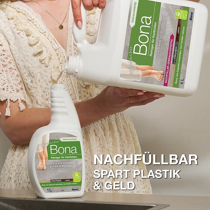 Bona Fliesen- & Laminatreiniger (1 l, Flasche mit Sprühpistole)