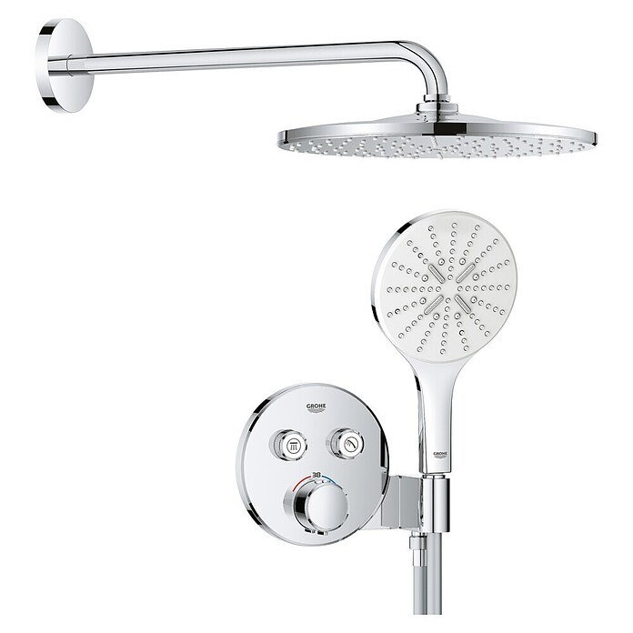 Grohe SmartControl Douchesysteem met Vitalio Rain Mono 310 (Aantal straalsoorten: 3 st., Chroom) | BAUHAUS