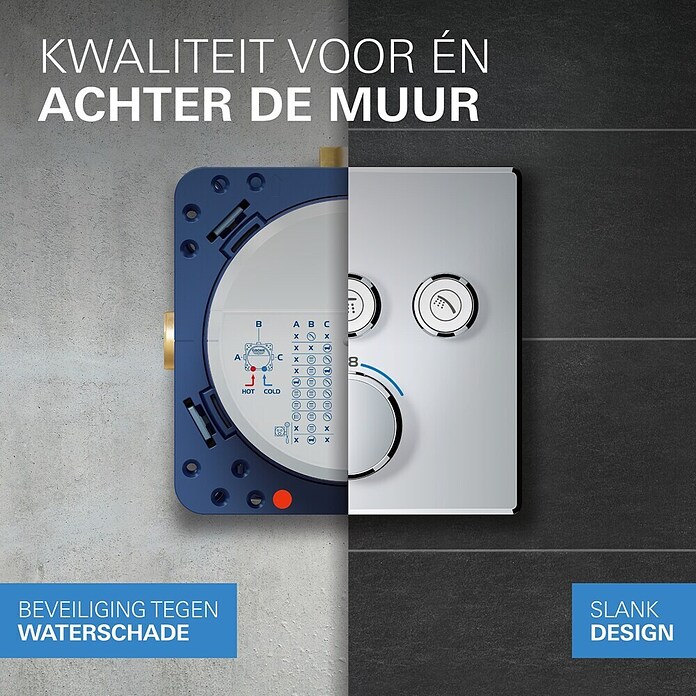 Grohe SmartControl Douchesysteem met Vitalio Rain Mono 310 (Aantal straalsoorten: 3 st., Chroom) | BAUHAUS