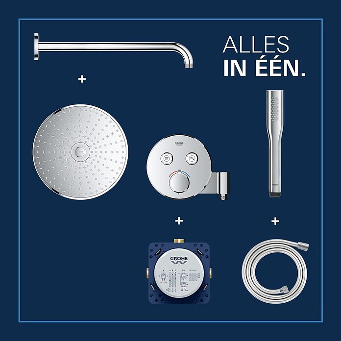 Grohe SmartControl Douchesysteem met Vitalio Joy 260 (Aantal straalsoorten: 1 st., Chroom) | BAUHAUS