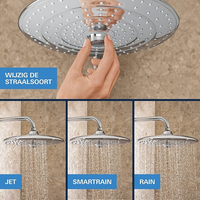 Grohe SmartControl Douchesysteem met Vitalio Joy 260 (Aantal straalsoorten: 1 st., Chroom) | BAUHAUS