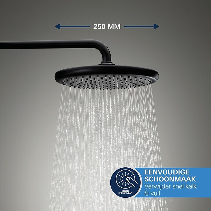 Grohe Douchesysteem Precision Thermostat met Vitalio Start 250 (Aantal straalsoorten: 2 st., Zwart) | BAUHAUS