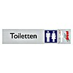Pickup Aufkleber (Motiv: Toiletten, L x B: 165 x 44 mm)