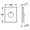 Grohe Betätigungsplatte Skate (Chrom, 1-Mengen-Spülung, Geeignet für: Pneumatische Ablaufventile)
