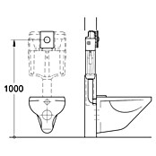Grohe Bedieningsplaat (Chroom, 1 spoelwaterhoeveelheid, Geschikt voor: Pneumatisch afvoerventiel)
