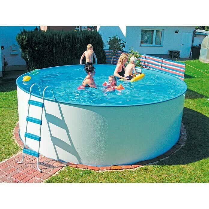 KWAD Pool-Set Steely (Durchmesser: 5,5 m, Höhe: 1,2 m, Fassungsvermögen: 28.500 l, Rund)