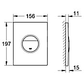 Grohe Bedieningsplaat (Mat chroom, 2 spoelwaterhoeveelheid)
