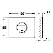 Grohe Bedieningsplaat (Mat chroom, 2 spoelwaterhoeveelheid)