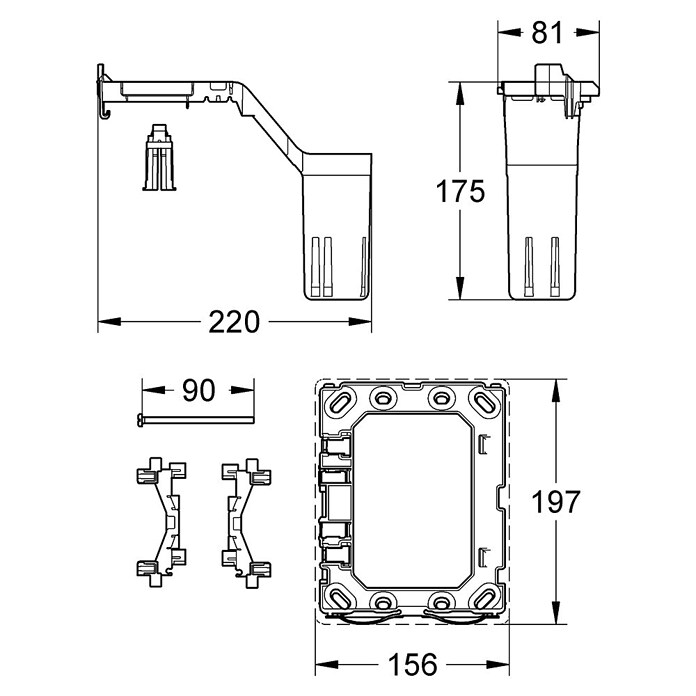 Grohe Omzettingsset Fresh (b x h: 15,6 x 19,7 cm, Kunststof) | BAUHAUS