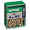 Spax Universalschraube (Ø x L: 4,5 x 40 mm, Vollgewinde, 40 Stk.)