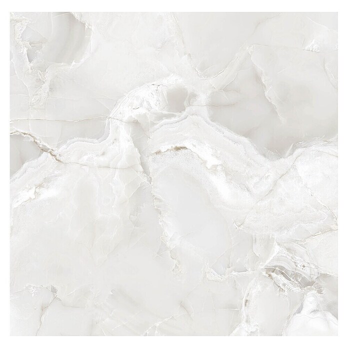 Feinsteinzeugfliese Onyx Freedom (60 x 60 cm, White, Glänzend) | BAUHAUS