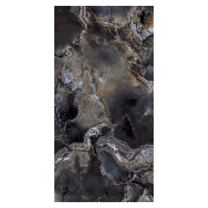 Feinsteinzeugfliese Onyx Freedom (60 x 120 cm, Black, Glänzend) | BAUHAUS