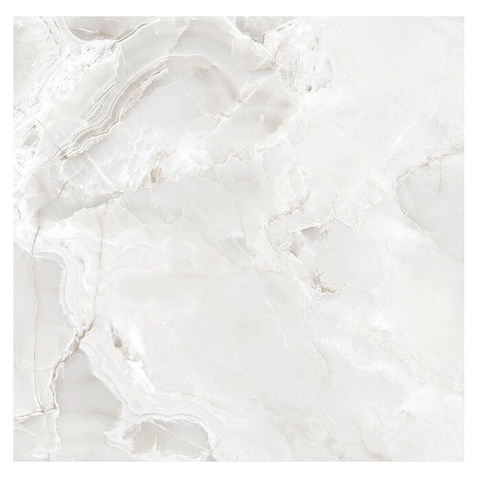 Feinsteinzeugfliese Onyx Freedom (60 x 60 cm, White, Glänzend) | BAUHAUS