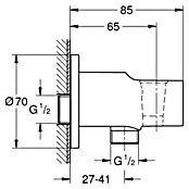 Grohe Aansluiting voor handdouche Relexa (Met douchekophouder, ½″) | BAUHAUS