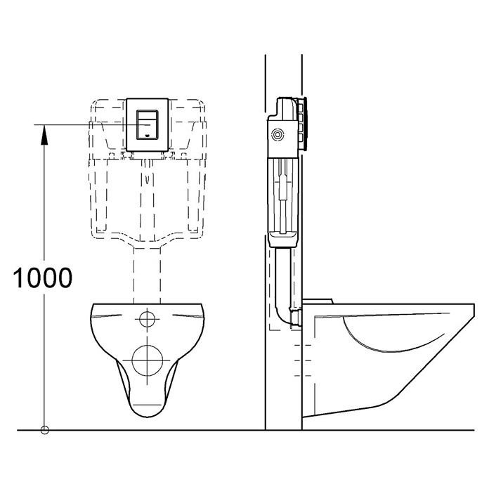 Grohe Bedieningsplaat (Zwart/chroom, 2 spoelwaterhoeveelheid)