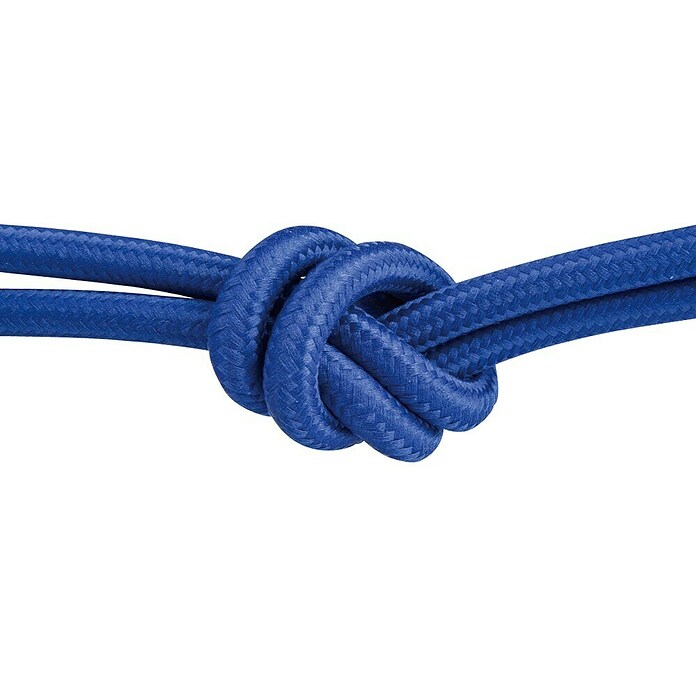 Creative Cables Textilkabel Geflochten, Blau Mit Seideneffekt – 5 M, 2x0,75 Mm², Doppelt Isoliert