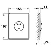 Grohe Betätigungsplatte Skate (Chrom, 2-Mengen-Spülung, Geeignet für: Pneumatische Ablaufventile)