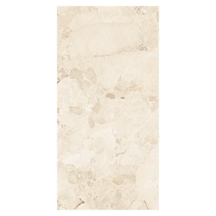 Feinsteinzeugfliese Peru - 60 x 120 cm, Beige, Matt - Hellbeige Marmoroptik Boden-/Wandfliese mit feiner Maserung.