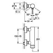 Grohe Essence Brausearmatur (Chrom, Glänzend)