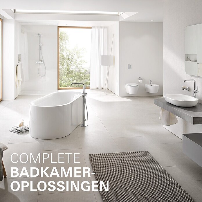 Grohe Essence New Wastafelkraan M-Size Chroom (Met trekstang, Chroom, Glanzend)