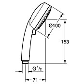 Grohe Handdouche Tempesta Cosmopolitan 100 (Aantal functies: 3, 9,5 l/min bij 3 bar, Chroom)