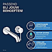 Grohe Essence Wastafelmengkraan, wandmodel (2-gats, Chroom, Glanzend)
