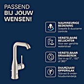 Grohe Essence New Wastafelkraan (Met trekstang, Supersteel, Glanzend)