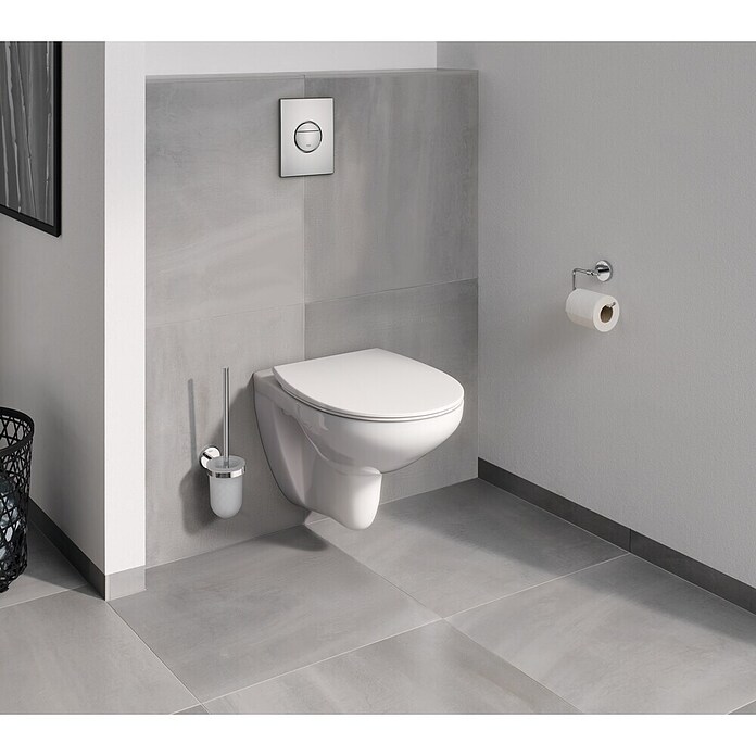 Grohe Wand-WC Bau Keramik (Spülrandlos, Ohne Spezialglasur, Spülform: Tief, WC Abgang: Waagerecht, Weiß) | BAUHAUS