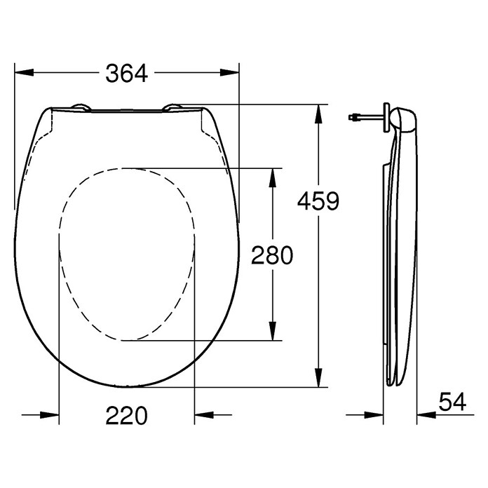 Grohe Toiletzitting Bau Ceramic (Duroplast, Alpine Wit, Softclose) | BAUHAUS