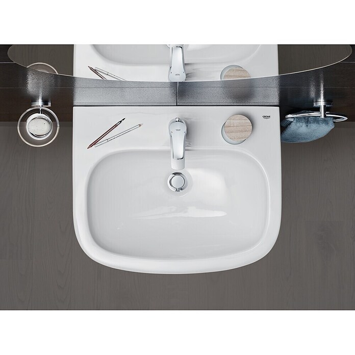 Grohe Euro Keramik Wastafel (60 x 48 cm, Zonder coating, Keramiek, Wit)
