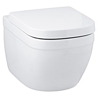 Grohe Euro Ceramic Hangend Toilet Typ 2 (Zonder spoelrand, Voorzien van standaardglazuur, Spoelvorm: Diep, Uitlaat toilet: Horizontaal, Wit)