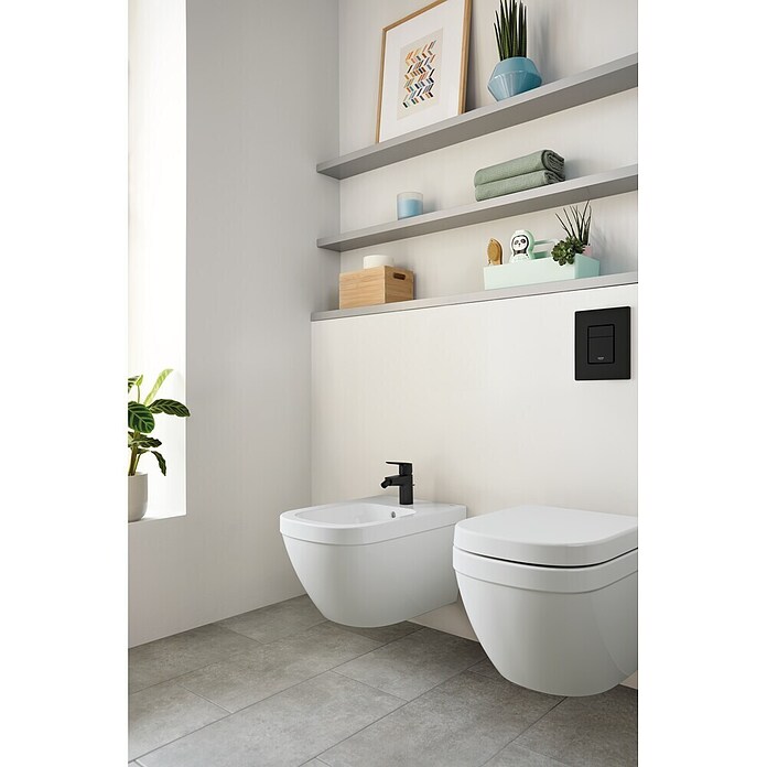 Grohe Euro Keramik Hangend Toilet Spoelrandloos  Typ 2 (Zonder coating, Diepspoeler, Wit)