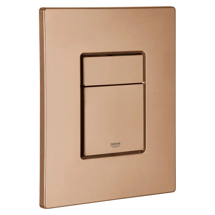 Grohe Betätigungsplatte Skate Cosmopolitan - Warm Sunset, Spül-Stopp-System - Gebürstete roségoldene Grohe Betätigungsplatte mit zwei rechteckigen Tasten für Zweimengenspülung.