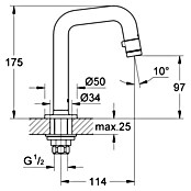 Grohe Kaltwasser-Standventil Universal (U-Auslauf, Chrom, Glänzend) | BAUHAUS