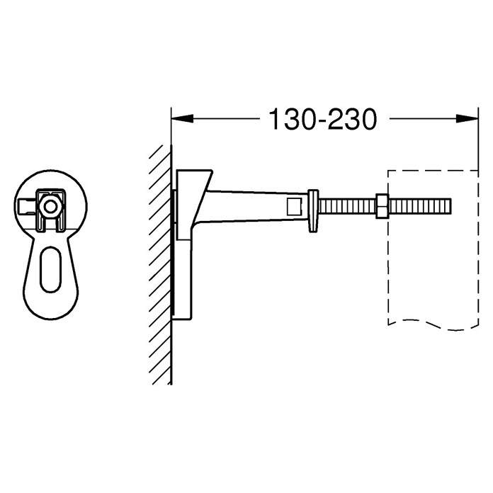 Grohe Rapid SL Wandbevestiging (Front-installatie aan de muur, 2 stk.)